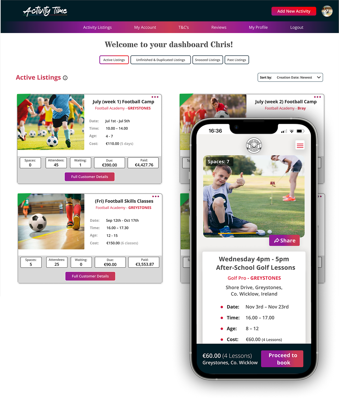 All-in-one booking and admin software for kids’ activity providers